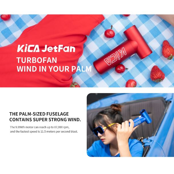 จัดส่งด่วน 4 ชั่วโมง KiCA JetFan พลังลม เทอร์โบ พัดลมไร้สาย ชาร์จได้ ง่ายต่อการพกพา สะดวกต่อการใช้งาน ทักเลือกสี