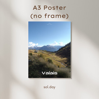 [A3 Poster] โปสเตอร์แต่งห้อง ขนาด A3 ลายวิวเขา Valais