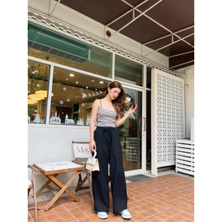 🌤️กางเกงผ้าฝ้าย | SUMMER PANTS ขายาว เอวสูง พรางหุ่น✨