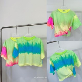 เสื้อยืดสีสะท้อนแสง ผ้าคัตตตอน สีพาสเทล ต้อนรับ summer