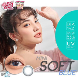 คอนเเทคเลนส์ Kitty kawaii Soft blue (dia 14.2) สีฟ้า