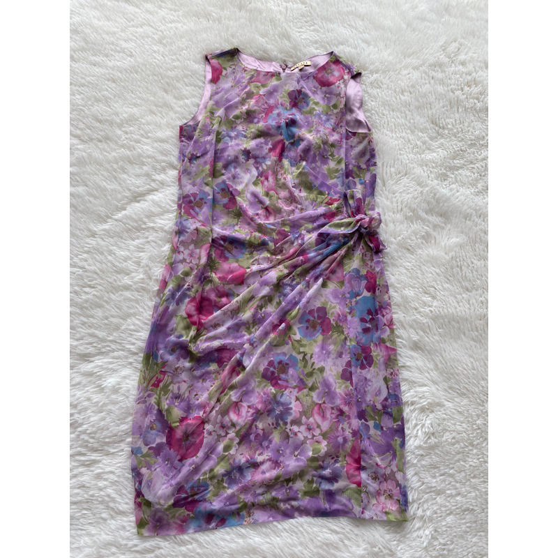 ชุดสีม่วงลายดอกมือสองEspada Brandไซด์S