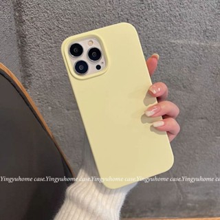 Supercase🧸i6-i14promax เคสซิลิโคน Silicone Cover Case สีเหลืองอ่อน