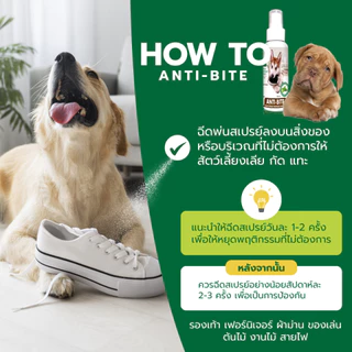 ANTI-BITE สเปรย์ขมสเปรย์ ห้ามกัดป้องกันการกัดแทะ กัดรองเท้า สกัดจากมะระขี้นก เลียได้ปลอภัย 100 ml.
