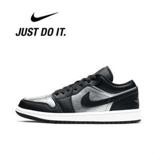 Nike Air Jordan 1 Low "Silver Toe" รองเท้า Nike การันตีของแท้ 100% 2023 DA5551-001