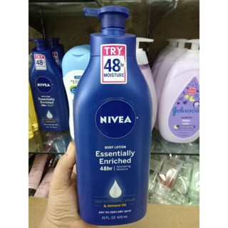 โลชั่นNivea Essentially Enriched 48HR Body Lotion 625ml.