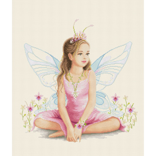 JF-F01 Pink Fairy ชุดปักครอสติชลิขสิทธิ์แท้ ครอสติชไม่พิมพ์ลาย แบรนด์ Jasmine