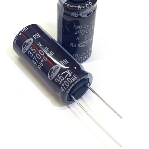 [จำนวน5ตัว] Capacitor ยี่ห้อ Samwha ของแท้  ค่า 4700uF 35V.