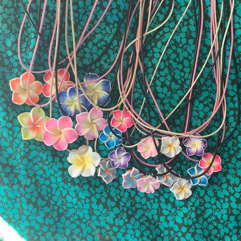 [ พร้อมส่ง ] สร้อยคอจี้ดอกชบา / hibiscus flower necklace 🌺