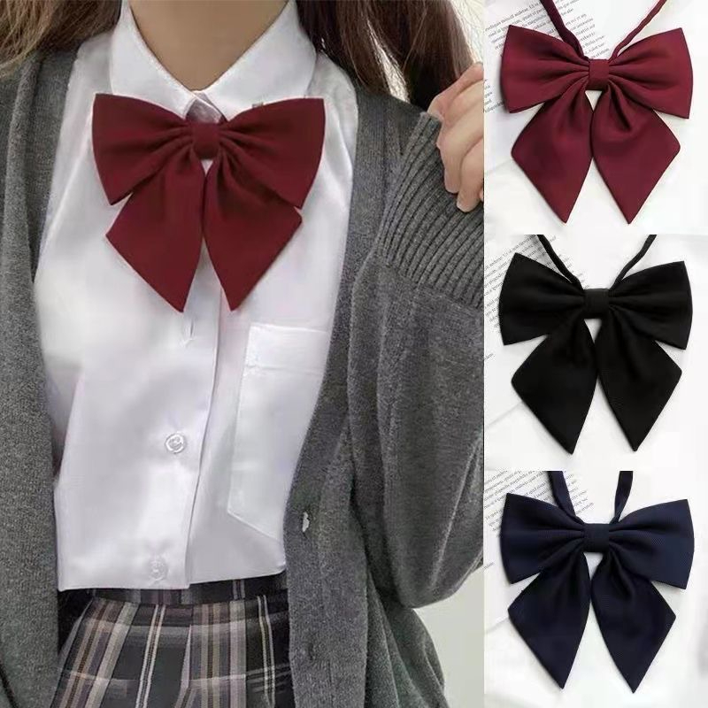 โบว์ หูกระต่าย ผู้หญิง Ladies Large Bowtie Oversize Bow tie For Women Uniform Collar Butterfly Bow knot Adult Solid Bow