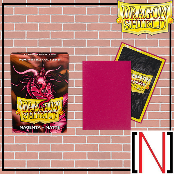 [Sleeve][ซองใส่การ์ด] Dragonshield 60CT - Matte japanese size Magenta [Vanguard][Yugioh][Dragon shie