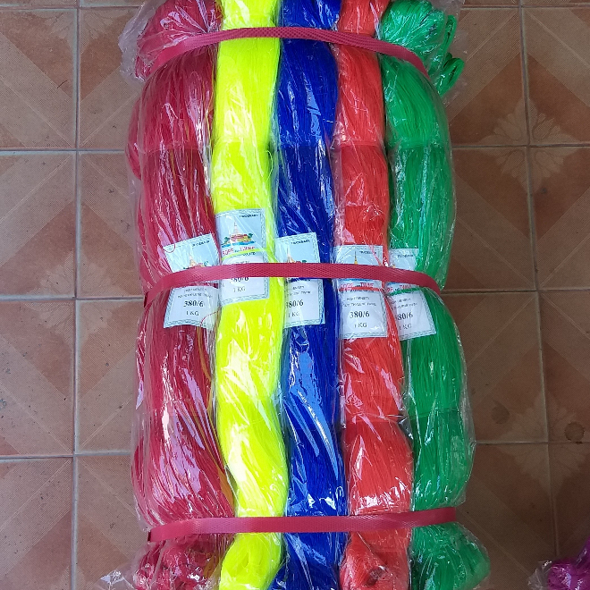 ด้ายโปลีสี 380/6(แบบเข็ด) ขนาด0.7mm (ตราเจดีย์) หลากสี - รูปที่ 4