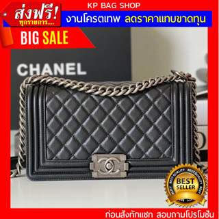 [การันตี งานเปะมาก] Chanel Boy 10 Caviar RHW Original Grade Full Set Option หนังแท้ 100%