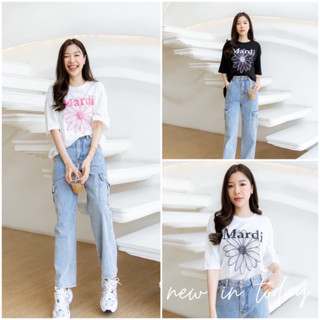 เซตเสื้อยืด สกรีนลาย และกางเกงยีนส์ (B824) money store
