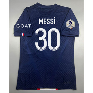 เสื้อบอล เพลเย่อ ปารีส เหย้า 2022-23 Player PSG Paris Home พร้อมเบอร์ชื่อ 30 MESSI อาร์มแชมป์ลีควัน