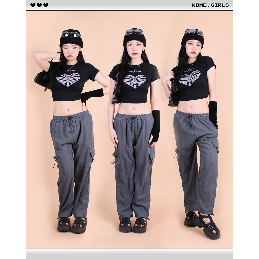kome.offi  กางเกงคาร์โก้ รุ่น Hanni Pant