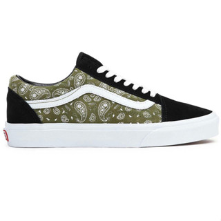 VANS OLD SKOOL PAISLEY BLACK OLIVE SNEAKERS สินค้ามีประกันแท้