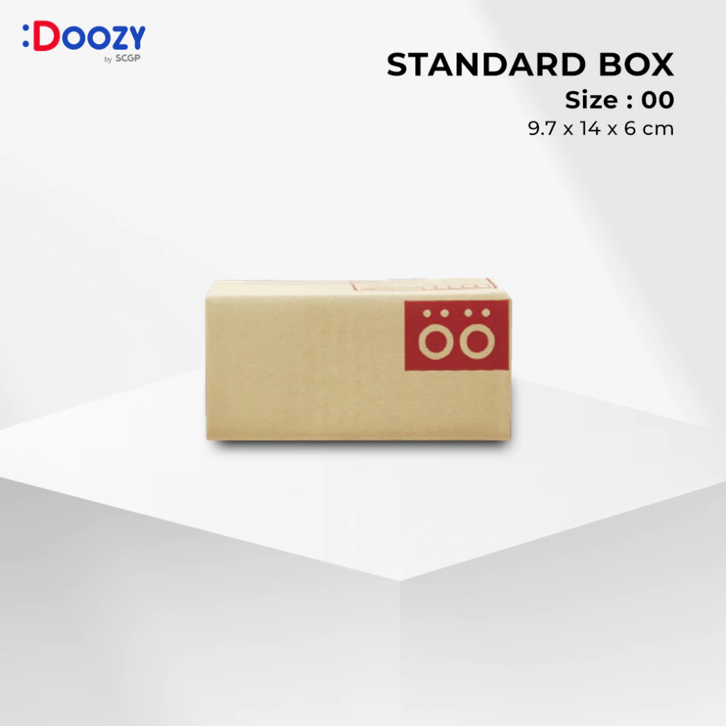 กล่องไปรษณีย์ ขนาด 00 (9.7x14x6 ซม.) แพ็ค 20 ใบ กล่องพัสดุ กล่องฝาชน Doozy Pack ถูกที่สุด!