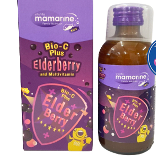 มี 2 ไซต์ MAMARINE ม่วง BIO-C PLUS ELDERBERRY+MUTIVITAMIN 60 ml./120 ML มามารีน ไบโอ-ซี พลัส เสริมภู
