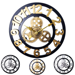 NEW2023 นาฬิกาแขวนผนังเฟือง สไตล์loft ลอฟท์ นาฬิกาตกแต่งบ้าน นาฬิกาสวยๆ เท่ โมเดิร์น นาฬิกา ของแต่งบ้าน