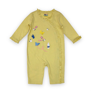 ME STYLE มีสไตล์ ชุดหมีแขนยาว แต่งพิมพ์ลายกราฟิก WOODLAND เด็กหญิง รุ่น  KNGW1PI16Y สีเหลือง อายุ 0-12 เดือน