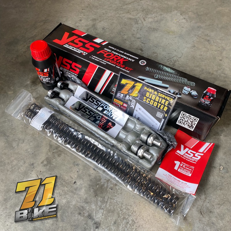 YSS ชุดอัพเกรด โช๊คหน้า SR400 ปี 2008- ปัจจุบัน upgrade Kit