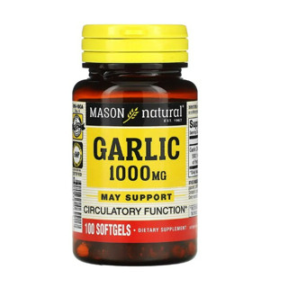 [พร้อมส่ง!] Mason Natural, Garlic Oil, 1,000 mg, 100 ซอฟเจล