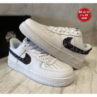 Nike Air Force 1 Low Paisley (size36-45) White Black