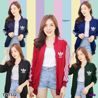 👗Pfashion [ส่งไว!!🚛] P7332  Jacket Adida แต่งแถบข้าง  Jacket Adidas with side stripes