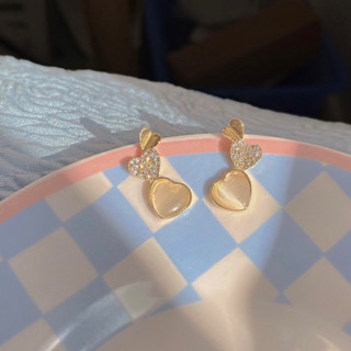 triple heart - morning.earrings