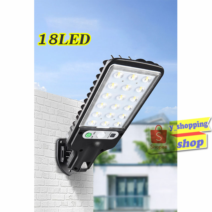 มีตำหนิ --616A Solar motion sensor light 18 LED 3 โหมด ไฟติดผนังโซล่าเซลล์พลังงานแสงอาทิตย์ เซ็นเซอร์