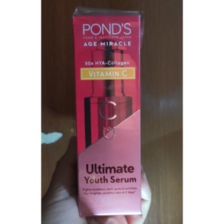 PONDS พอนด์ส เอจ มิราเคิล 50X ไฮยา คอลลาเจน วิตามิน ซี อัลทิเมท ยูธ เซรั่ม 30 กรัม