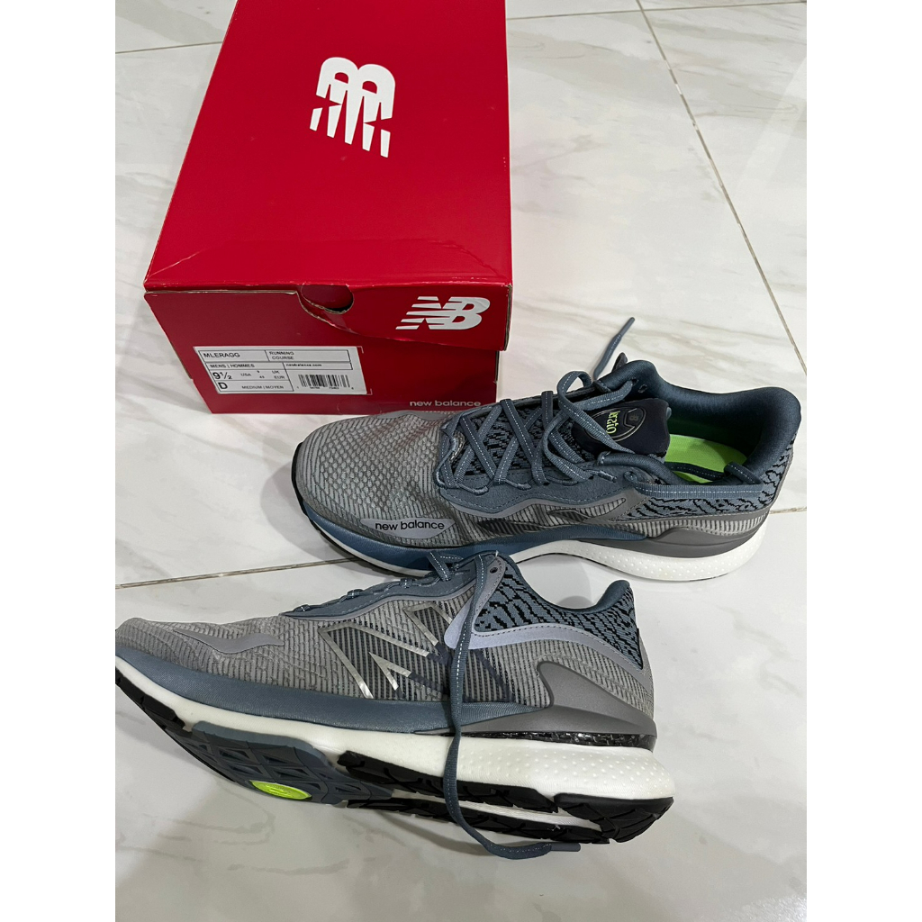 รองเท้า New Balance Lerato สี Grey Bleached Lime Glow Type D ไซส์ 9.5 US ของใหม่