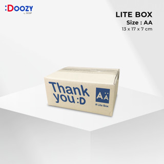 Lite Box กล่องไปรษณีย์ ขนาด AA (13x17x7 ซม.)  แพ็ค 20 ใบ กล่องพัสดุ กล่องฝาชน Doozy Pack ถูกที่สุด!