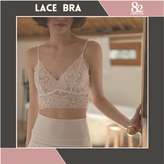 🔖LACE BRA🔖 บราสวมลูกไม้ ไร้โครง ฟองน้ำถอดได้ สายปรับได้