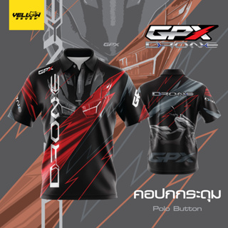 Y7 เสื้อซิ่ง GPX DRONE แขนสั้น แขนยาว คอกลม คอปก กระดุม พิมพ์ลาย ตรงรุ่น