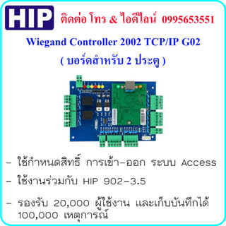 บอร์ดวีแกน Wiegand Controller 2002 TCP/IP G02 บอร์ดสำหรับ 2 ประตู