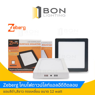 🔥🔥Zeberg🔥🔥 โคมไฟ Zeberg โคมไฟดาวน์ไลท์ LED 12 w แบบติดลอย ขอบสีดำ