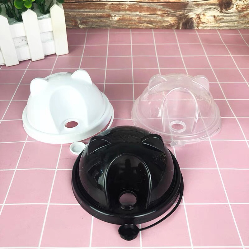 （50ใบ）ฝาโดมหูหมี 90 mm （เเบบสายคาด）สามารถใช่ร่วมกับแก้วของทางเรา หากเป็นแก้วจากที่อื่นทางเราไม่มีการรับผิดชอบใดใด