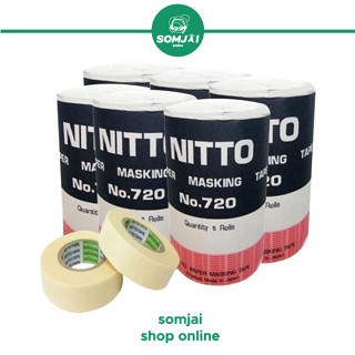 [ยกกล่อง] NITTO กระดาษกาวนิตโต้ NITTO TAPE NO.720 (6แพ็ค/30ม้วน)