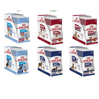 Royal  Canin อาหารเปียก สำหรับสุนัขพันธุ์กลาง,สุนัขพันธุ์ใหญ่ 140g (ยกกล่อง10ซอง)