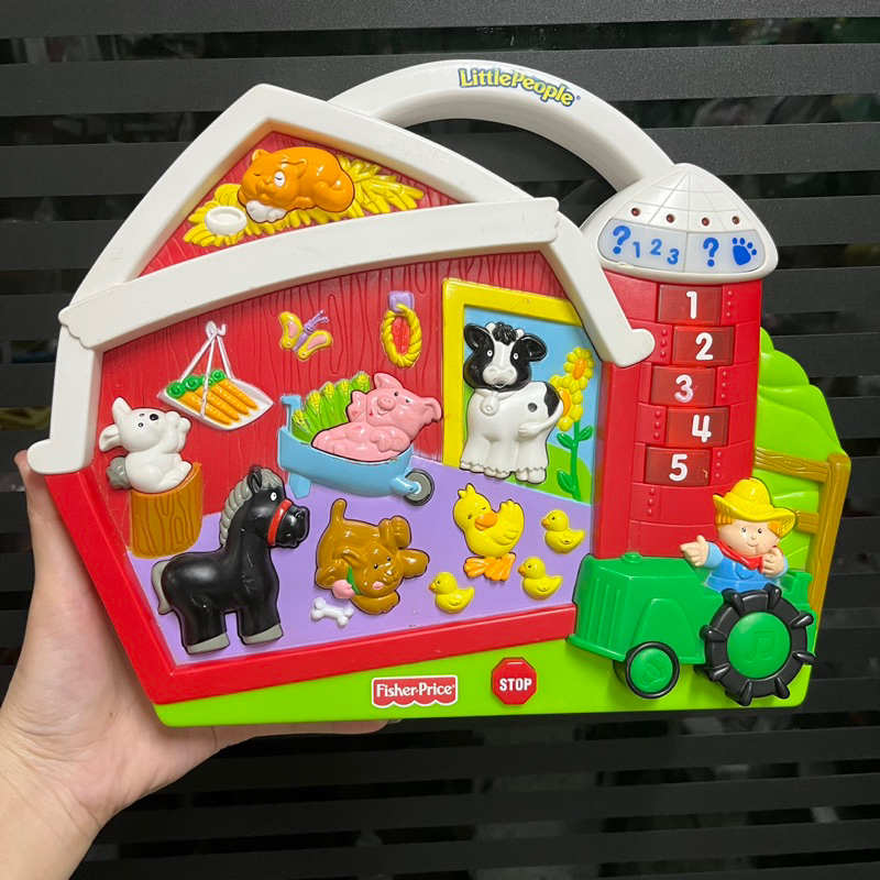 Fisher Price Little People Farm Animal 123s Learning Game Talking Electronic Toy ของเล่นเพื่อ 