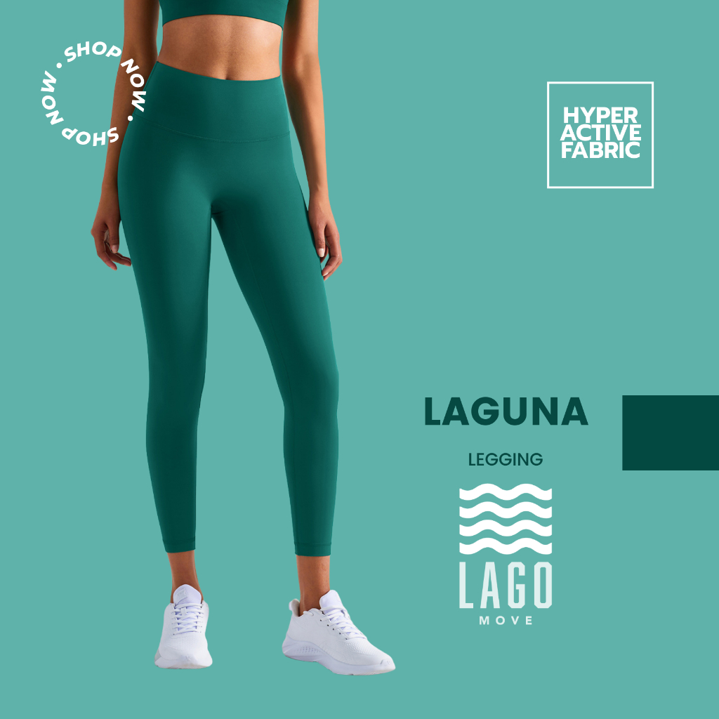 LAGO MOVE Legging สี LAGUNA LEGGING กางเกงออกกำลังกาย กางเกงกีฬาขายาว เลกกิ้ง