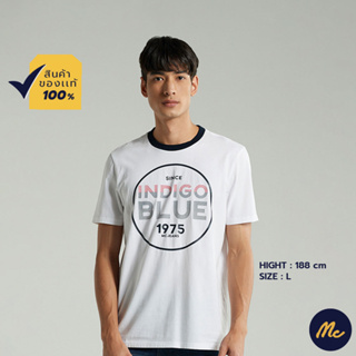 Mc JEANS เสื้อยืดแขนสั้น ผู้ชาย เสื้อยืด แม็ค แท้ คอกลม สีขาว ผ้านุ่ม ระบายอากาศได้ดี MTSZ683