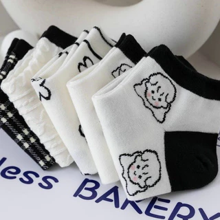 home818 ถุงเท้าเกาหลี ข้อสั้น ถุงเท้าแฟชั่น ลายBaby (1 เซตมี 5 ลาย) NO.A77