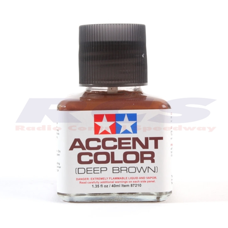 TAMIYA 87210 ACCENT COLOR (DEEP BROWN) น้ำยาตัดเส้น สีสนิม (สีน้ำตาลเข้ม)