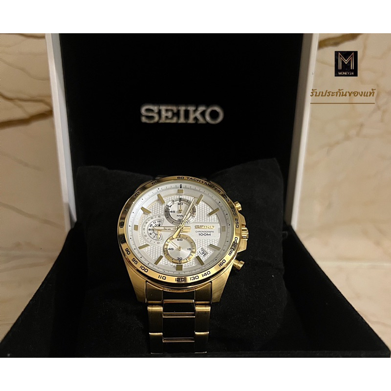 นาฬิกา Seiko chronograph 100m ของแท้ มือ2 มีกล่อง