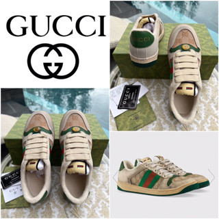 รองเท้าผ้าใบ Gucci Mens Screener GG Sneaker