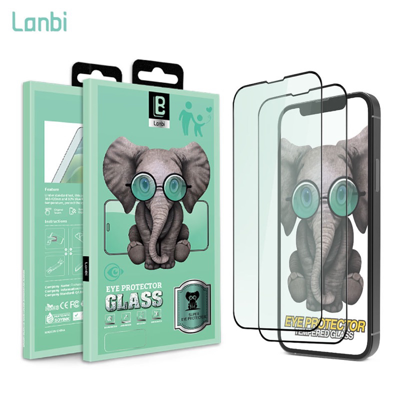 lanbi ฟิม์ลกระจกป้องกันดวงตาช่วยถนอมสายตาตัดแสงสีฟ้า ไม่ปวดตาแสบตา ทรัสกรีนลื่น กันร้อยขีดขวนเต็มจอ