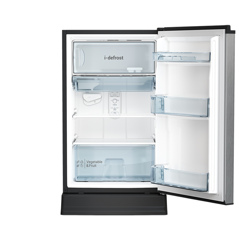 HITACHI ตู้เย็น 1ประตู รุ่น HR1S5142 5.0คิว141.6ลิตร สีเงิน/น้ำเงิน/แดง ระบบละลายน้ำแข็งอัตโนมัติ